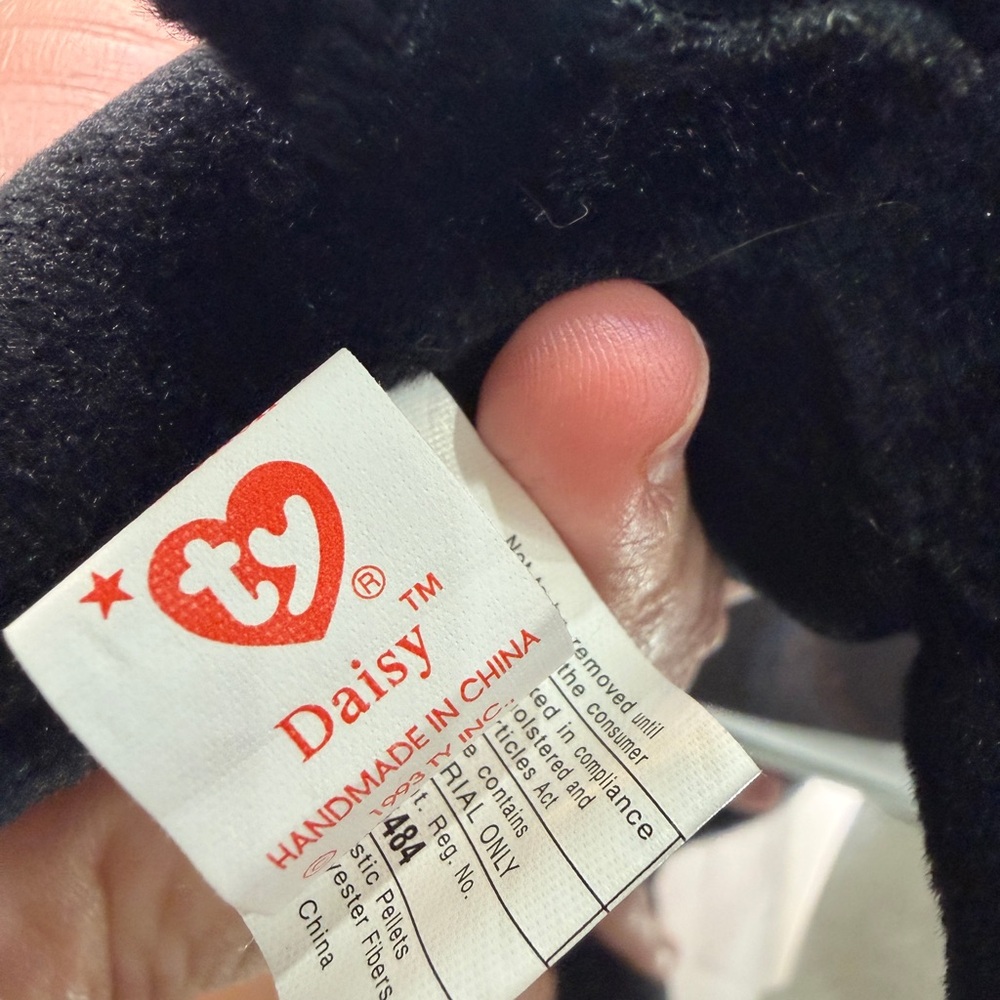 Ty Beanie Baby Daisy Cow 1994 Plush w Tag Protector - Picture 6 of 7